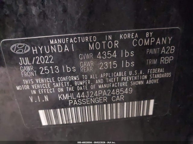 Продажа на аукционе авто 2023 Hyundai Sonata Sel Plus, vin: KMHL44J24PA248549, номер лота: 46028594