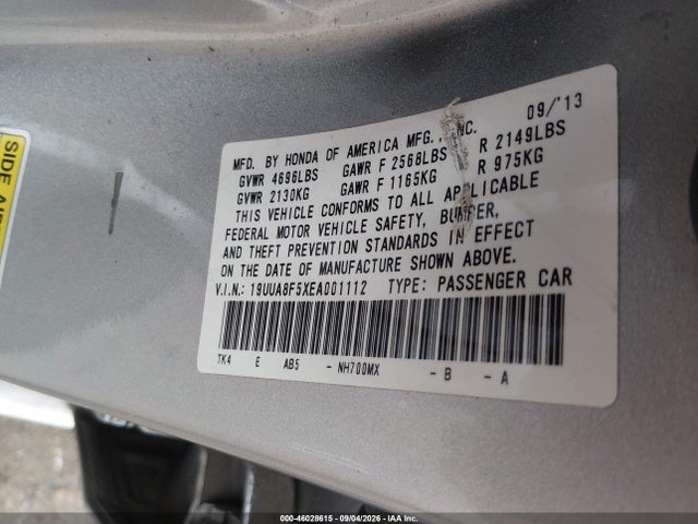Продаж на аукціоні авто 2014 Acura Tl 3.5, vin: 19UUA8F5XEA001112, номер лоту: 46028615