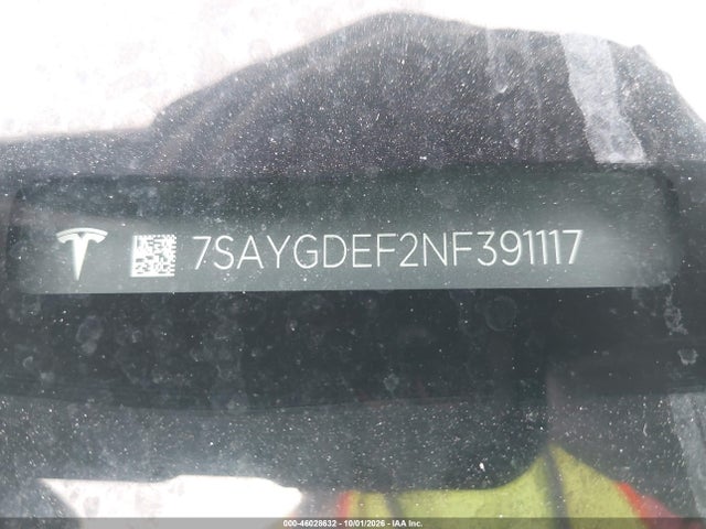 Продажа на аукционе авто 2022 Tesla Model Y Performance Dual Motor All-wheel Drive, vin: 7SAYGDEF2NF391117, номер лота: 46028632