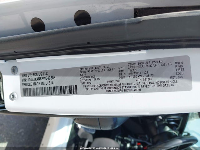 2023 Jeep Wrangler 2-door Sport 4x4 მანქანა იყიდება აუქციონზე, vin: 1C4GJXAN8PW640608, აუქციონის ნომერი: 46028725