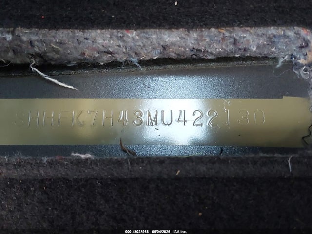 46028966 :رقم المزاد ، SHHFK7H43MU422130 vin ، 2021 Honda Civic Sport مزاد بيع