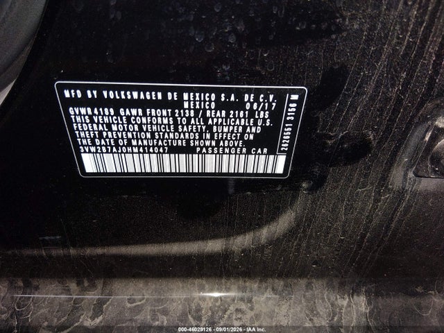 3VW2B7AJ0HM414047 Volkswagen Jetta 1.4t S