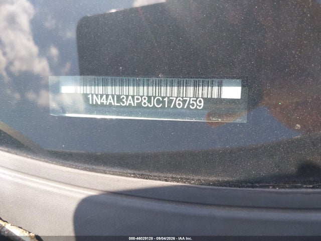 2018 Nissan Altima 2.5 S მანქანა იყიდება აუქციონზე, vin: 1N4AL3AP8JC176759, აუქციონის ნომერი: 46029128