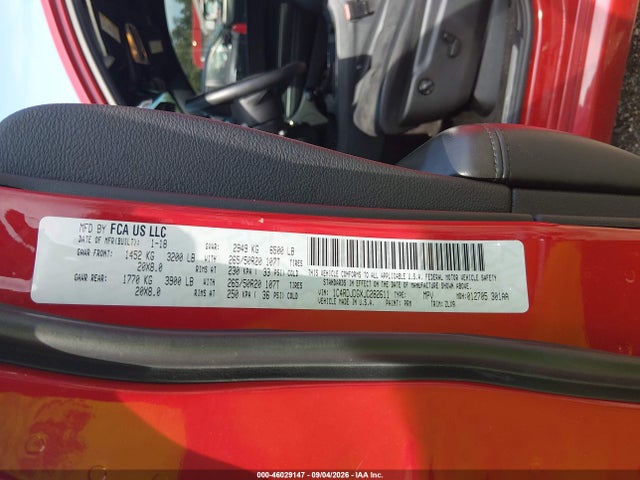 Aukcja sprzedaży 2018 Dodge Durango Gt Awd, vin: 1C4RDJDGXJC282611, numer aukcji: 46029147