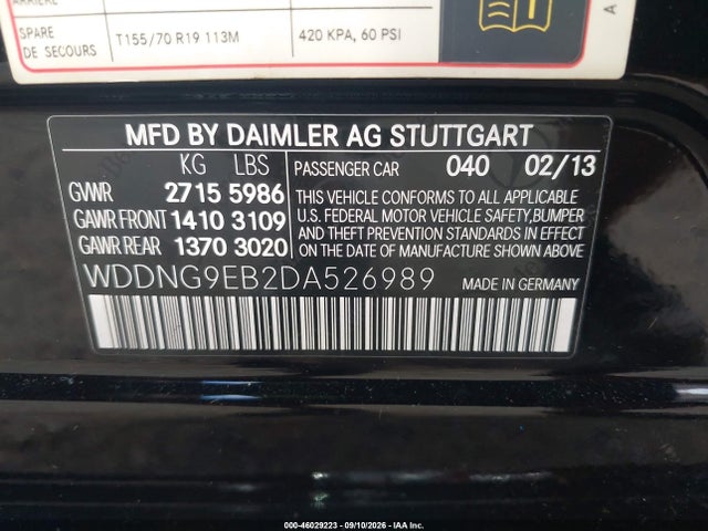 Продажа на аукционе авто 2013 Mercedes-benz S 550 4matic, vin: WDDNG9EB2DA526989, номер лота: 46029223