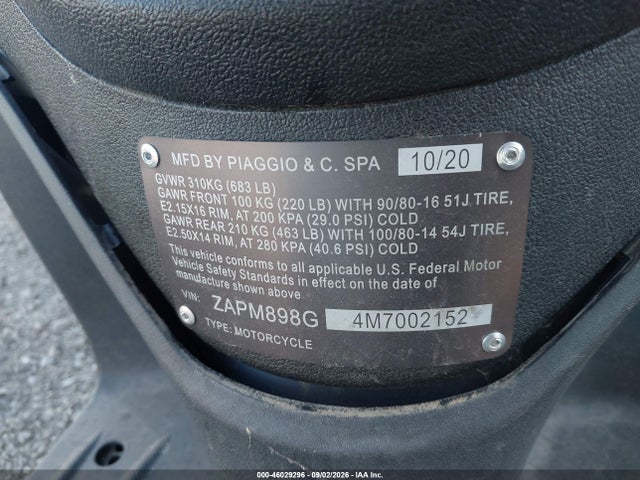 Piaggio Liberty 150 2021 ZAPM898G4M7002152 Image 10