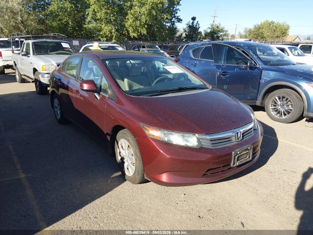 Продаж на аукціоні авто 2012 Honda Civic Lx, vin: 19XFB2F54CE055842, номер лоту: 46029419