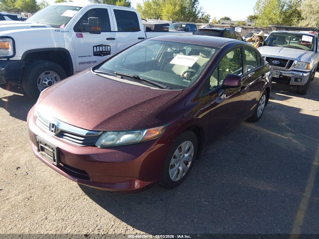 Продаж на аукціоні авто 2012 Honda Civic Lx, vin: 19XFB2F54CE055842, номер лоту: 46029419