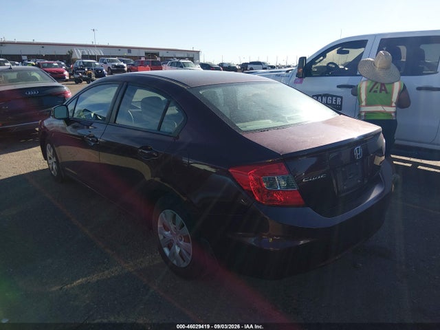 Продаж на аукціоні авто 2012 Honda Civic Lx, vin: 19XFB2F54CE055842, номер лоту: 46029419