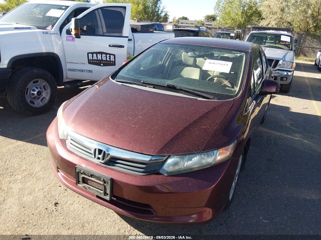 Продаж на аукціоні авто 2012 Honda Civic Lx, vin: 19XFB2F54CE055842, номер лоту: 46029419