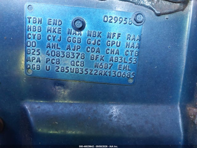 Aukcja sprzedaży 1994 Dodge Ram Wagon B350, vin: 2B5WB35Z2RK130685, numer aukcji: 46029642