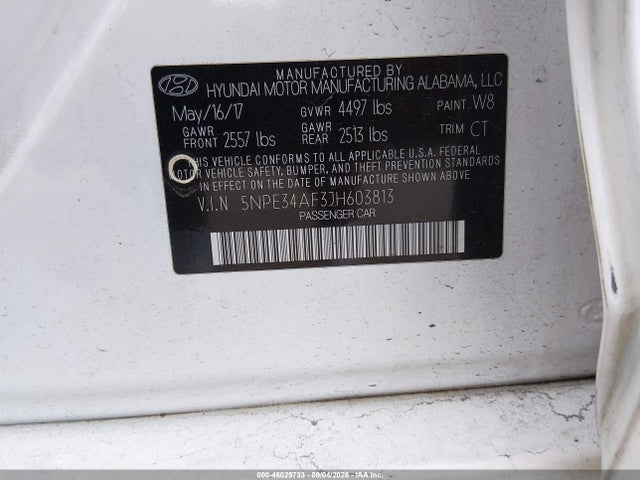 Продаж на аукціоні авто 2018 Hyundai Sonata Sel, vin: 5NPE34AF3JH603813, номер лоту: 46029733
