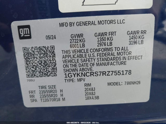 Продаж на аукціоні авто 2024 Cadillac Xt5 Fwd Premium Luxury, vin: 1GYKNCRS7RZ755178, номер лоту: 46029878