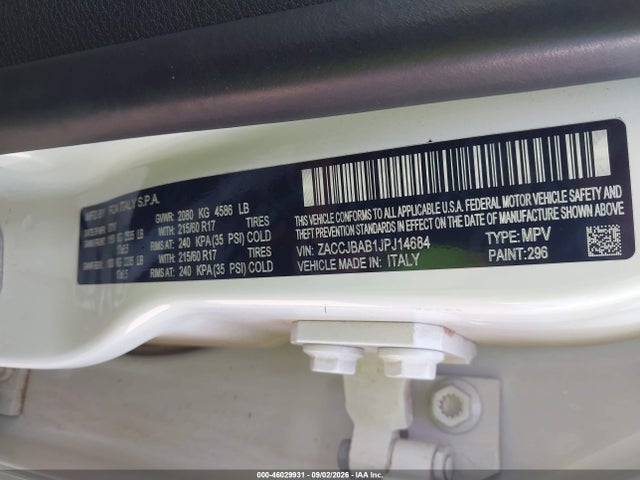 ZACCJBAB1JPJ14684 Jeep Renegade Upland Edition 4x4