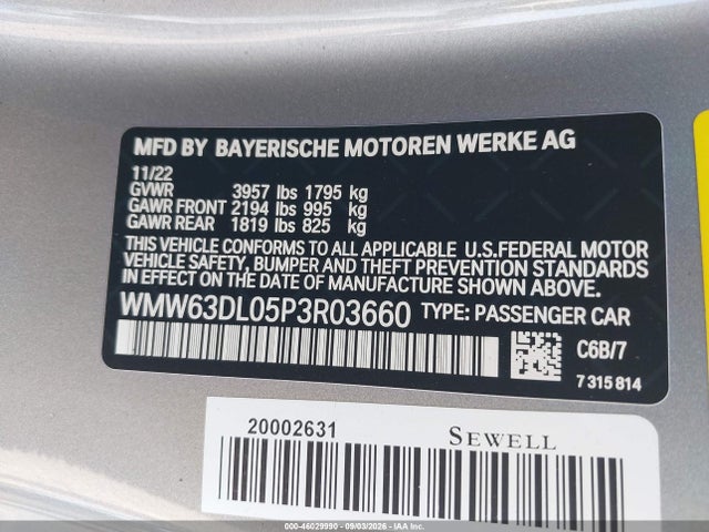 Продаж на аукціоні авто 2023 Mini Convertible John Cooper Works, vin: WMW63DL05P3R03660, номер лоту: 46029990