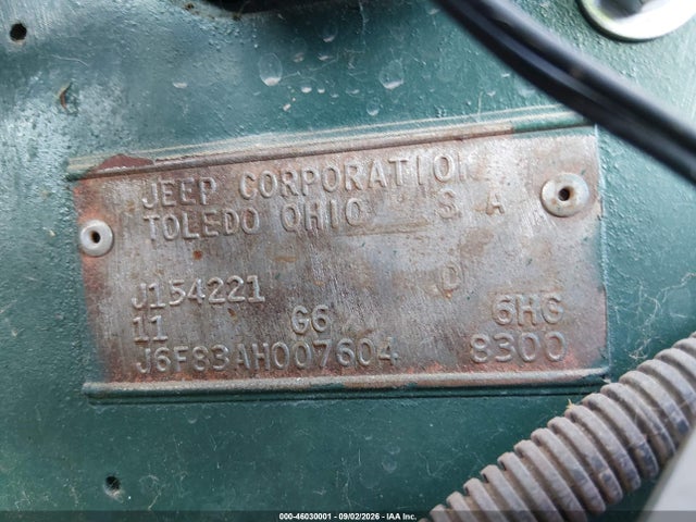 Aukcja sprzedaży 1976 Jeep Cj5, vin: J6F83AH007604, numer aukcji: 46030001