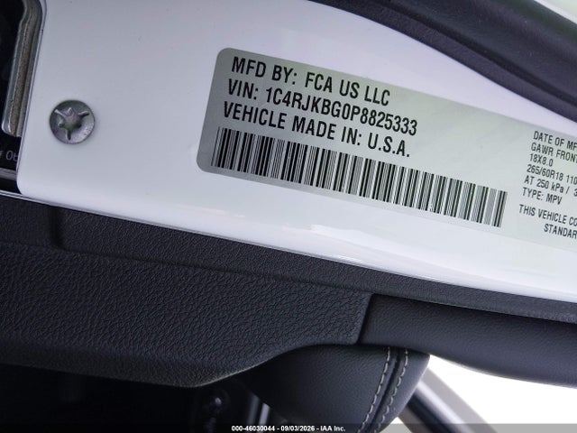 Продаж на аукціоні авто 2023 Jeep Grand Cherokee L Limited 4x4, vin: 1C4RJKBG0P8825333, номер лоту: 46030044