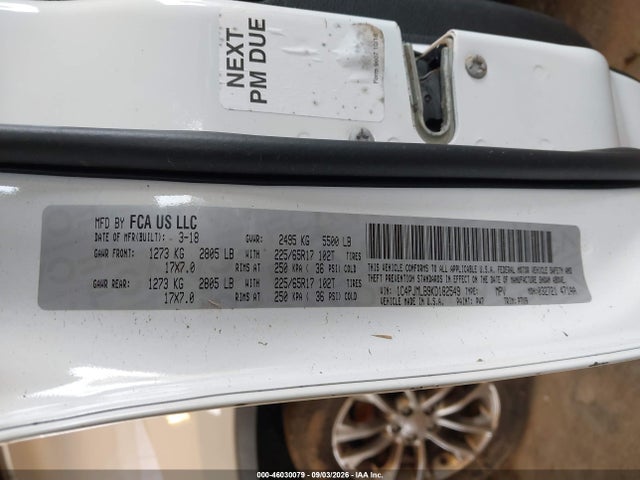 46030079 :رقم المزاد ، 1C4PJMLB9KD182549 vin ، 2019 Jeep Cherokee Latitude Plus 4x4 مزاد بيع