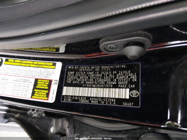 2024 Toyota Camry Xse მანქანა იყიდება აუქციონზე, vin: 4T1K61AK4RU872079, აუქციონის ნომერი: 46030090