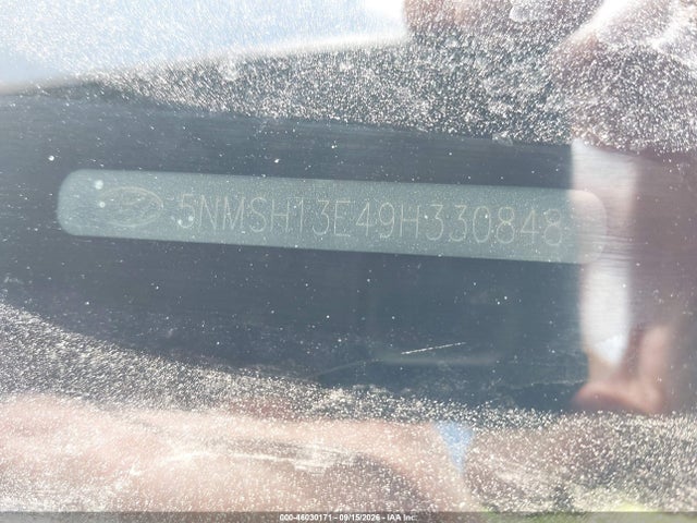46030171 :رقم المزاد ، 5NMSH13E49H330848 vin ، 2009 Hyundai Santa Fe Se مزاد بيع