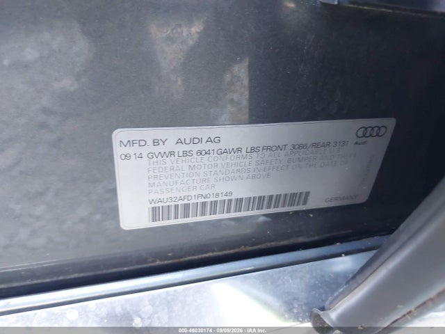 Продажа на аукционе авто 2015 Audi A8 L 4.0t, vin: WAU32AFD1FN018149, номер лота: 46030174