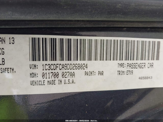 Продажа на аукционе авто 2013 Dodge Dart Limited, vin: 1C3CDFCA9DD268024, номер лота: 46030281