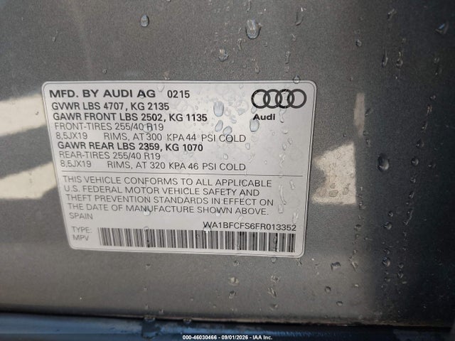 Audi Q3 2.0t Premium Plus 2015 WA1BFCFS6FR013352 Image 9