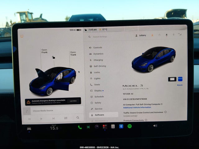 Aukcja sprzedaży 2021 Tesla Model 3 Standard Range Plus Rear-wheel Drive, vin: 5YJ3E1EA1MF978066, numer aukcji: 46030555