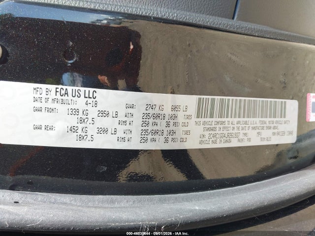 Aukcja sprzedaży 2018 Chrysler Pacifica Limited, vin: 2C4RC1GG4JR261937, numer aukcji: 46030644