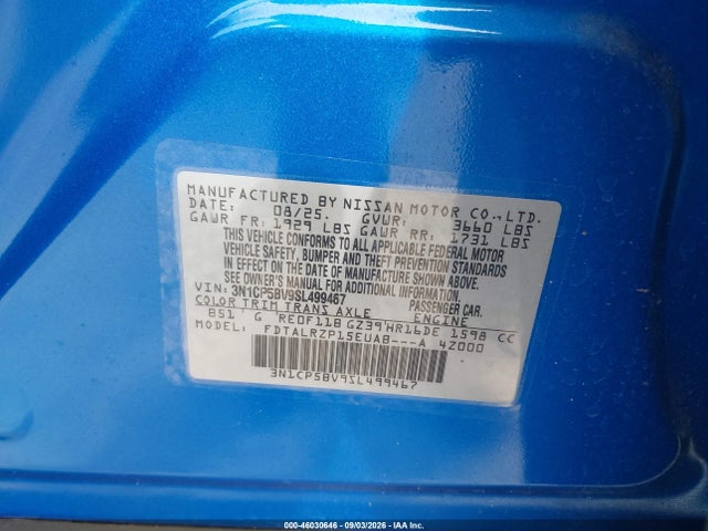 Nissan Kicks Play S 2025 3N1CP5BV9SL499467 Image 9