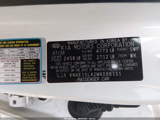 Aukcja sprzedaży 2021 Kia Stinger Gt-line, vin: KNAE15LA2M6088151, numer aukcji: 46030954