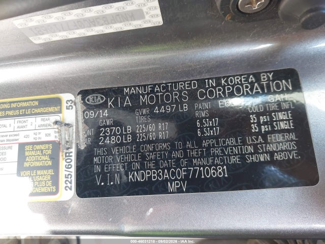 KIA Sportage Lx 2015 KNDPB3AC0F7710681 Image 9