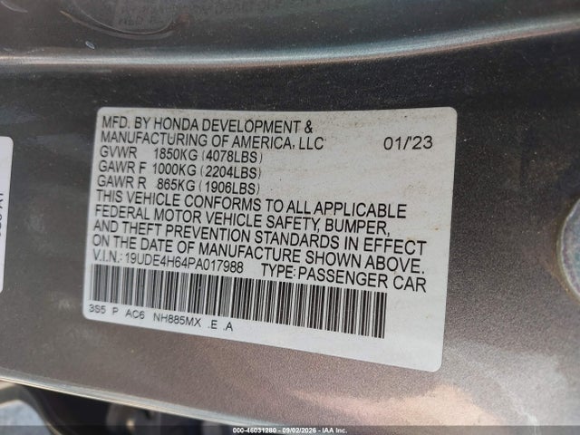 Aukcja sprzedaży 2023 Acura Integra A-spec Technology, vin: 19UDE4H64PA017988, numer aukcji: 46031280