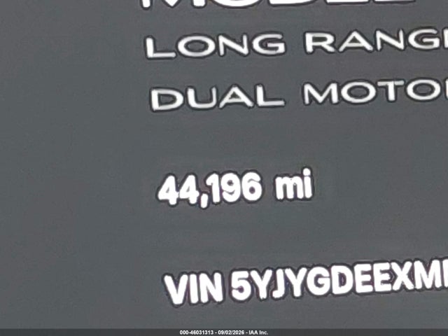 5YJYGDEEXMF246054 Tesla Model Y Long Range Dual Motor All-wheel Drive
