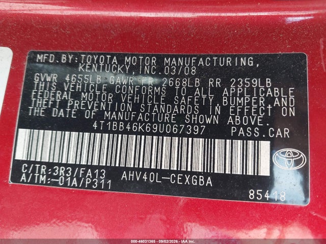 Продаж на аукціоні авто 2009 Toyota Camry Hybrid, vin: 4T1BB46K69U067397, номер лоту: 46031365