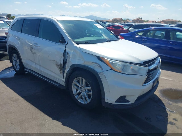 Aukcja sprzedaży 2014 Toyota Highlander Le V6, vin: 5TDBKRFH6ES037840, numer aukcji: 46031525