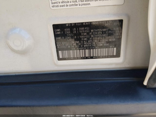 Продажа на аукционе авто 2012 Subaru Outback 2.5i Premium, vin: 4S4BRCBC4C3226242, номер лота: 46031611