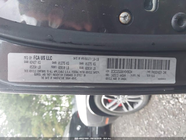 Продаж на аукціоні авто 2019 Dodge Challenger Sxt Awd, vin: 2C3CDZGG6KH549634, номер лоту: 46031660