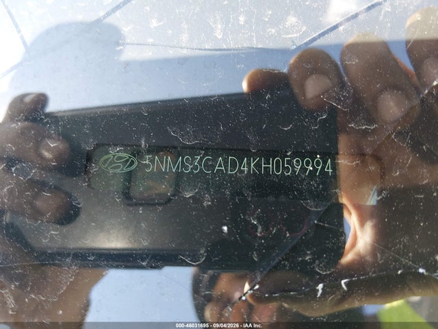 2019 Hyundai Santa Fe Sel Plus მანქანა იყიდება აუქციონზე, vin: 5NMS3CAD4KH059994, აუქციონის ნომერი: 46031695