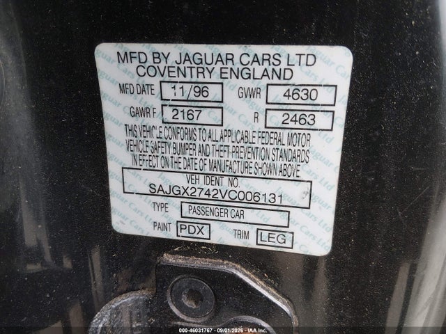 Продажа на аукционе авто 1997 Jaguar Xk8, vin: SAJGX2742VC006131, номер лота: 46031767