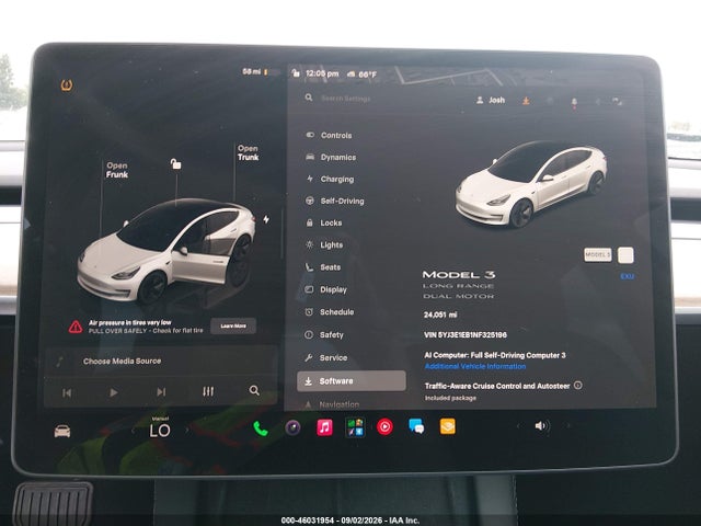 Aukcja sprzedaży 2022 Tesla Model 3 Long Range Dual Motor All-wheel Drive, vin: 5YJ3E1EB1NF325196, numer aukcji: 46031954