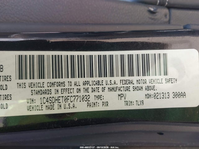 Продажа на аукционе авто 2015 Dodge Durango Citadel, vin: 1C4SDHET0FC771032, номер лота: 46032137