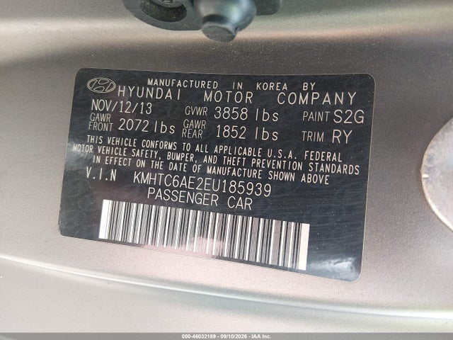 Продаж на аукціоні авто 2014 Hyundai Veloster Turbo W/blue, vin: KMHTC6AE2EU185939, номер лоту: 46032189