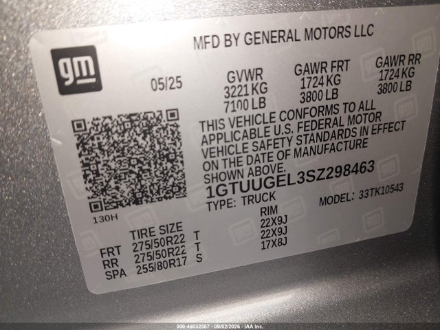 1GTUUGEL3SZ298463 GMC Sierra 1500 4wd Short Box Denali
