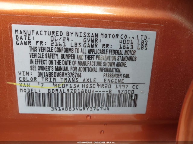 Nissan Sentra Sr Xtronic Cvt 2024 3N1AB8DV6RY376744 Image 9
