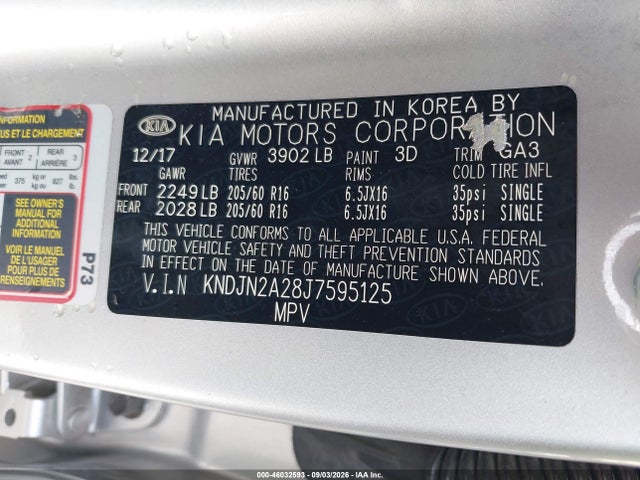 KIA Soul 2018 KNDJN2A28J7595125 Image 9