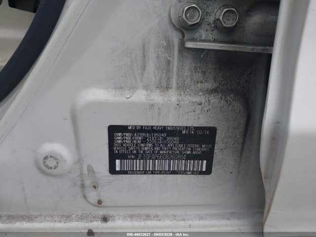 Aukcja sprzedaży 2016 Subaru Impreza 2.0i Sport Premium, vin: JF1GPAP66G8260804, numer aukcji: 46032637