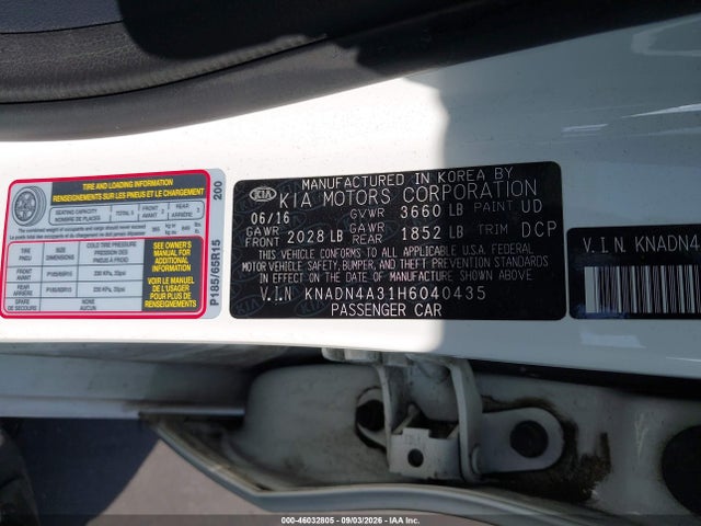 KIA RIO EX 2017 KNADN4A31H6040435 Image 9
