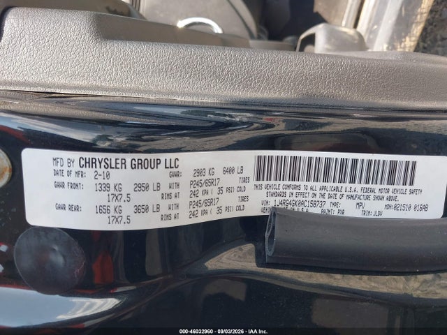 2010 Jeep Commander Sport მანქანა იყიდება აუქციონზე, vin: 1J4RG4GK0AC158737, აუქციონის ნომერი: 46032960