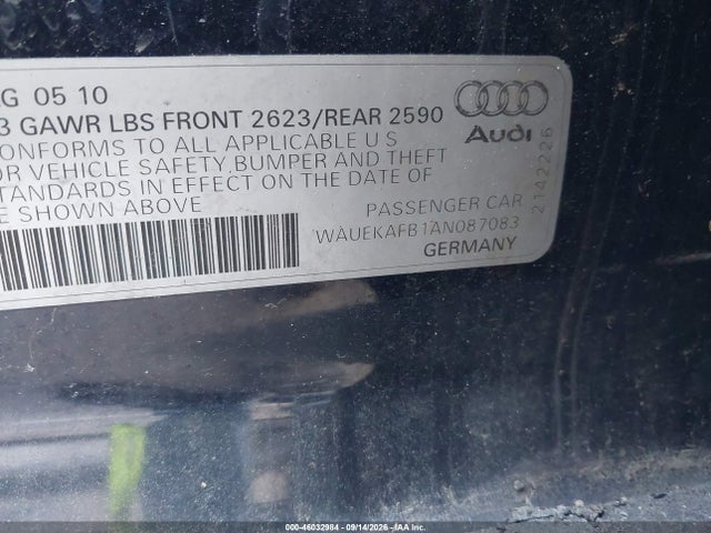 Aukcja sprzedaży 2010 Audi A6 3.2 Premium, vin: WAUEKAFB1AN087083, numer aukcji: 46032984